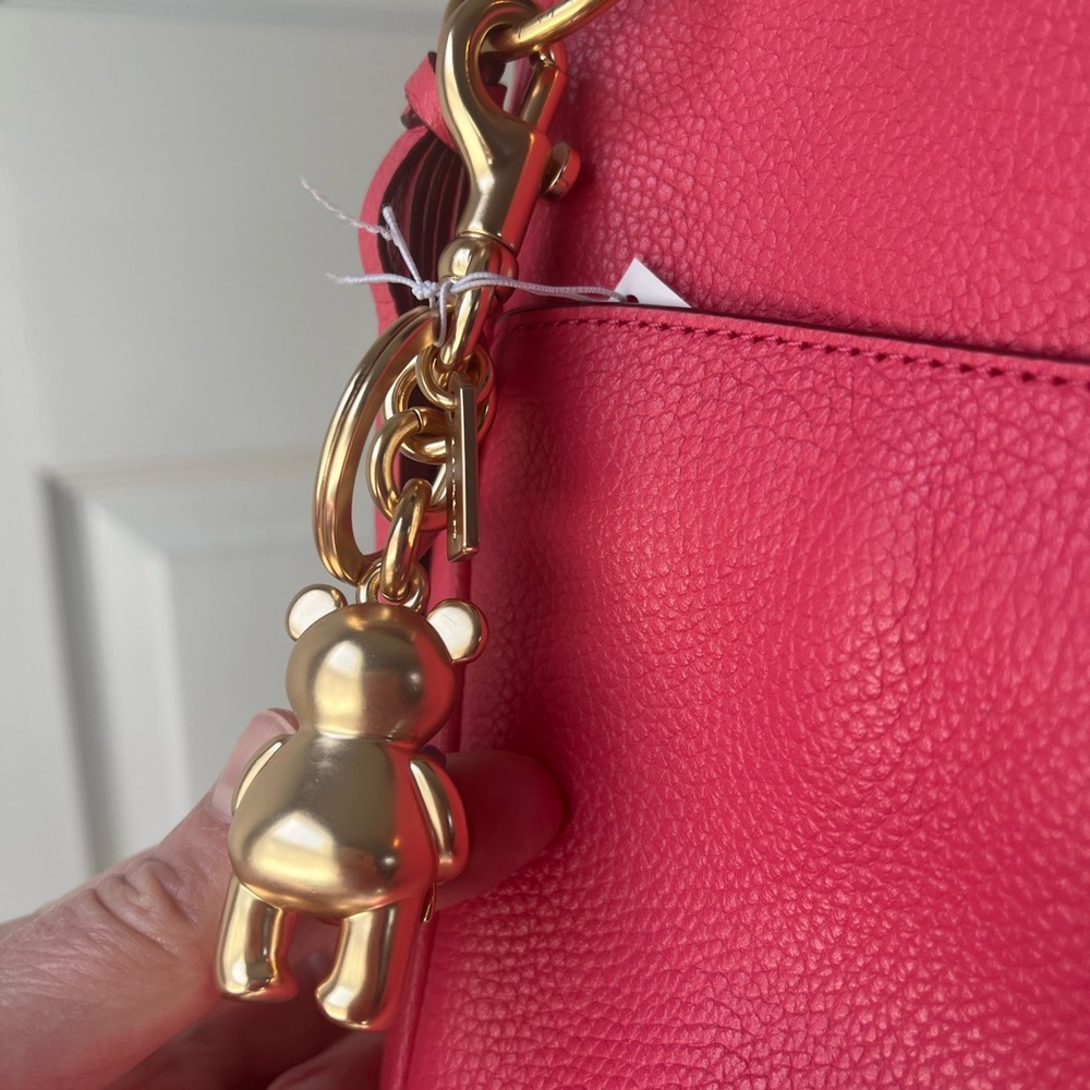 Coach Garden Bear Keychain/Charm with Floral Accents 🌼 New with tag 🌺 - Picture 6 of 7